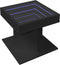 vidaXL - Salontafel - met - LED - 50x50x45 - cm - bewerkt - hout - zwart