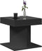 vidaXL - Salontafel - met - LED - 50x50x45 - cm - bewerkt - hout - zwart