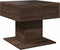 vidaXL - Salontafel - met - LED - 50x50x45 - cm - bewerkt - hout - bruin - eikenkleurig