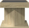 vidaXL - Salontafel - met - LED - 50x50x45 - cm - bewerkt - hout - sonoma - eikenkleurig