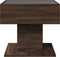 vidaXL - Salontafel - met - LED - 50x50x45 - cm - bewerkt - hout - bruin - eikenkleurig