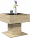 vidaXL - Salontafel - met - LED - 50x50x45 - cm - bewerkt - hout - sonoma - eikenkleurig