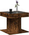 vidaXL - Salontafel - met - LED - 50x50x45 - cm - bewerkt - hout - gerookt - eikenkleur