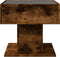 vidaXL - Salontafel - met - LED - 50x50x45 - cm - bewerkt - hout - gerookt - eikenkleur