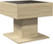 vidaXL - Salontafel - met - LED - 50x50x45 - cm - bewerkt - hout - sonoma - eikenkleurig