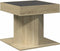 vidaXL - Salontafel - met - LED - 50x50x45 - cm - bewerkt - hout - sonoma - eikenkleurig
