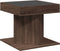 vidaXL - Salontafel - met - LED - 50x50x45 - cm - bewerkt - hout - bruin - eikenkleurig