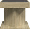 vidaXL - Salontafel - met - LED - 50x50x45 - cm - bewerkt - hout - sonoma - eikenkleurig