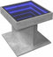 vidaXL - Salontafel - met - LED - 50x50x45 - cm - bewerkt - hout - betongrijs