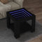 vidaXL - Salontafel - met - LED - 53x53x45 - cm - bewerkt - hout - zwart