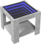 vidaXL - Salontafel - met - LED - 53x53x45 - cm - bewerkt - hout - betongrijs