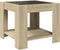 vidaXL - Salontafel - met - LED - 53x53x45 - cm - bewerkt - hout - sonoma - eikenkleurig