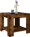 vidaXL - Salontafel - met - LED - 53x53x45 - cm - bewerkt - hout - gerookt - eikenkleur