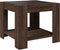 vidaXL - Salontafel - met - LED - 53x53x45 - cm - bewerkt - hout - bruin - eikenkleurig