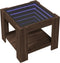vidaXL - Salontafel - met - LED - 53x53x45 - cm - bewerkt - hout - bruin - eikenkleurig