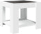 vidaXL - Salontafel - met - LED - 53x53x45 - cm - bewerkt - hout - wit