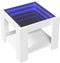 vidaXL - Salontafel - met - LED - 53x53x45 - cm - bewerkt - hout - wit