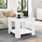 vidaXL - Salontafel - met - LED - 53x53x45 - cm - bewerkt - hout - wit
