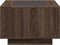 vidaXL - Salontafel - met - LED - 60x60x40 - cm - bewerkt - hout - bruin - eikenkleurig