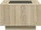 vidaXL - Salontafel - met - LED - 60x60x40 - cm - bewerkt - hout - sonoma - eikenkleurig