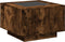 vidaXL - Salontafel - met - LED - 60x60x40 - cm - bewerkt - hout - gerookt - eikenkleur