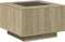 vidaXL - Salontafel - met - LED - 60x60x40 - cm - bewerkt - hout - sonoma - eikenkleurig