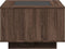 vidaXL - Salontafel - met - LED - 60x60x40 - cm - bewerkt - hout - bruin - eikenkleurig