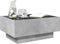 vidaXL - Salontafel - met - LED - 70x50x30 - cm - bewerkt - hout - betongrijs