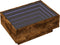 vidaXL - Salontafel - met - LED - 70x50x30 - cm - bewerkt - hout - gerookt - eikenkleur