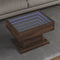 vidaXL - Salontafel - met - LED - 70x50x45 - cm - bewerkt - hout - bruin - eikenkleurig
