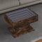 vidaXL - Salontafel - met - LED - 70x50x45 - cm - bewerkt - hout - gerookt - eikenkleur