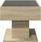 vidaXL - Salontafel - met - LED - 70x50x45 - cm - bewerkt - hout - sonoma - eikenkleurig