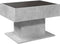 vidaXL - Salontafel - met - LED - 70x50x45 - cm - bewerkt - hout - betongrijs