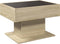 vidaXL - Salontafel - met - LED - 70x50x45 - cm - bewerkt - hout - sonoma - eikenkleurig