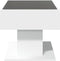 vidaXL - Salontafel - met - LED - 70x50x45 - cm - bewerkt - hout - wit