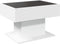 vidaXL - Salontafel - met - LED - 70x50x45 - cm - bewerkt - hout - wit