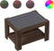 vidaXL - Salontafel - met - LED - 73x53x45 - cm - bewerkt - hout - bruin - eikenkleurig
