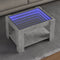 vidaXL - Salontafel - met - LED - 73x53x45 - cm - bewerkt - hout - betongrijs