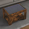vidaXL - Salontafel - met - LED - 73x53x45 - cm - bewerkt - hout - gerookt - eikenkleur