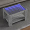 vidaXL - Salontafel - met - LED - 73x53x45 - cm - bewerkt - hout - grijs - sonoma - eiken