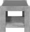 vidaXL - Salontafel - met - LED - 73x53x45 - cm - bewerkt - hout - betongrijs