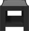 vidaXL - Salontafel - met - LED - 73x53x45 - cm - bewerkt - hout - zwart