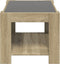 vidaXL - Salontafel - met - LED - 73x53x45 - cm - bewerkt - hout - sonoma - eikenkleurig