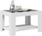 vidaXL - Salontafel - met - LED - 73x53x45 - cm - bewerkt - hout - wit