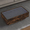 vidaXL - Salontafel - met - LED - 90x50x30 - cm - bewerkt - hout - gerookt - eikenkleur