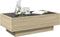 vidaXL - Salontafel - met - LED - 90x50x30 - cm - bewerkt - hout - sonoma - eikenkleurig