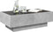 vidaXL - Salontafel - met - LED - 90x50x30 - cm - bewerkt - hout - betongrijs