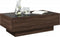 vidaXL - Salontafel - met - LED - 90x50x30 - cm - bewerkt - hout - bruin - eikenkleurig