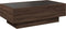 vidaXL - Salontafel - met - LED - 90x50x30 - cm - bewerkt - hout - bruin - eikenkleurig