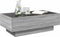 vidaXL - Salontafel - met - LED - 90x50x30 - cm - bewerkt - hout - grijs - sonoma - eiken